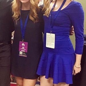 Blue 3/4 sleeve dress